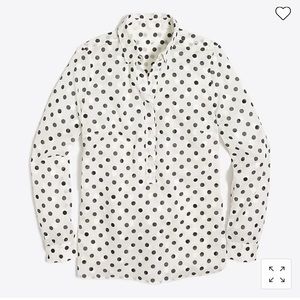 J. Crew Factory Jacquard Dot Popover Shirt